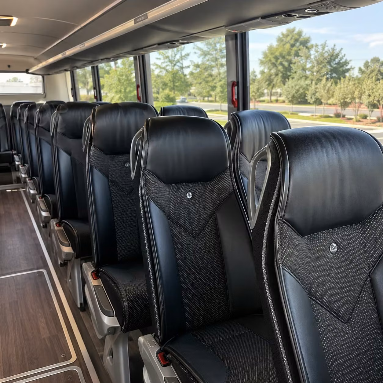 canton charter bus rental inside