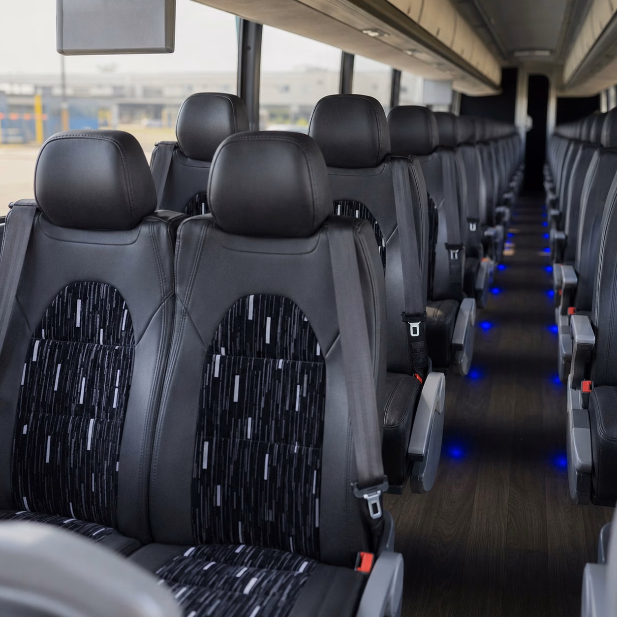 canton charter bus rental interior